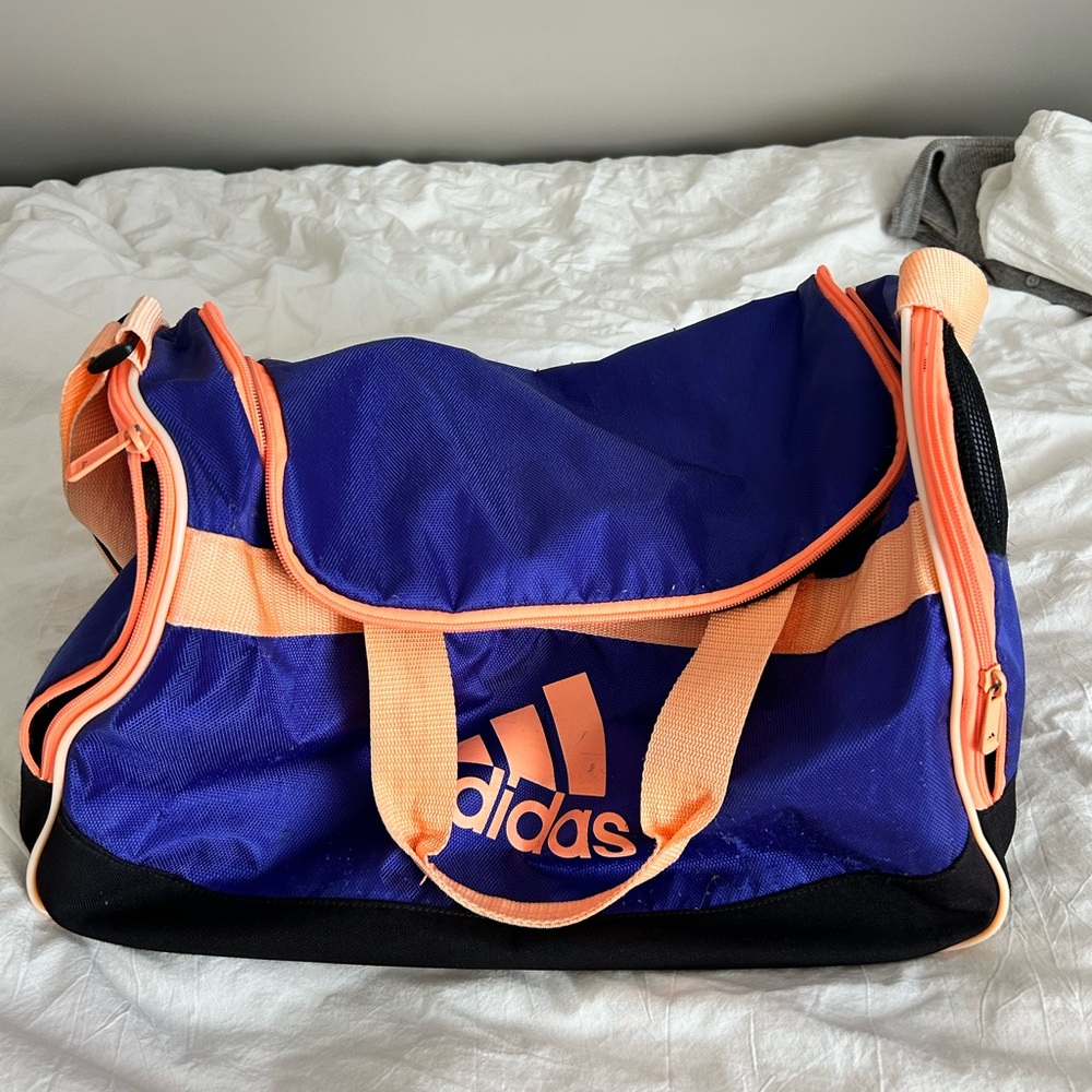 Adidas Vibrant Blue and Orange Sports Bag